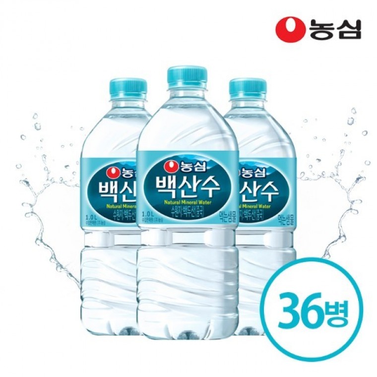 น้ำดื่มนงชิม แบ็คซานซู ไม่มีฉลาก 1L 36 ขวด