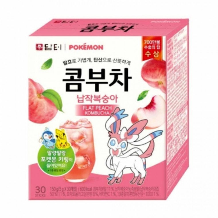 (ส่งฟรี) Damteo Kombucha Flat Peach 30 ซอง สำหรับต้อนรับแขก สำหรับเชิงพาณิชย์