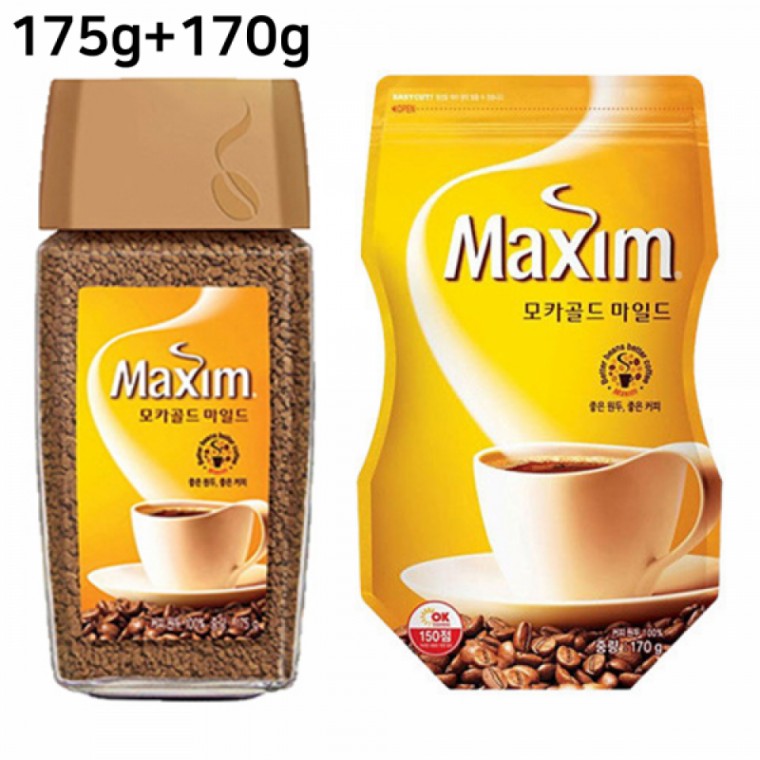 Maxim Mocha Gold Mild กาแฟขวด กาแฟสำเร็จรูป แบบรีฟิล 345g