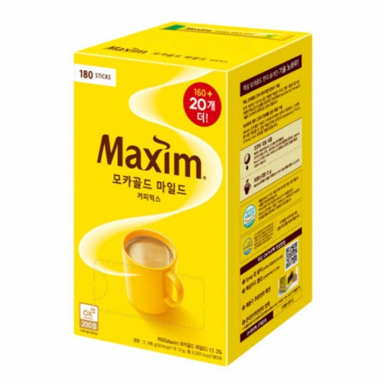 Maxim (ส่งฟรี) Mocha Gold Mild Coffee Mix 180 ซอง 1 กล่อง (6 ชิ้น) กาแฟผสม