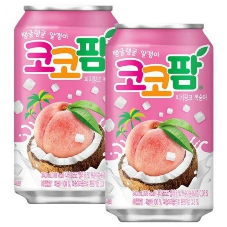 Cocopam Peach Pink Yogurt 340ml 24 กระป๋อง