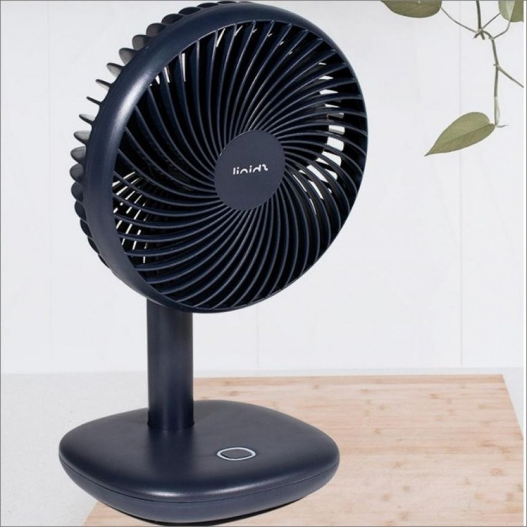 พัดลมตั้งโต๊ะมินิ Sinil เสียงเบา BLDC Desktop Fan แบบชาร์จได้ สีน้ำเงินเข้ม สำหรับสำนักงาน ร้านค้า