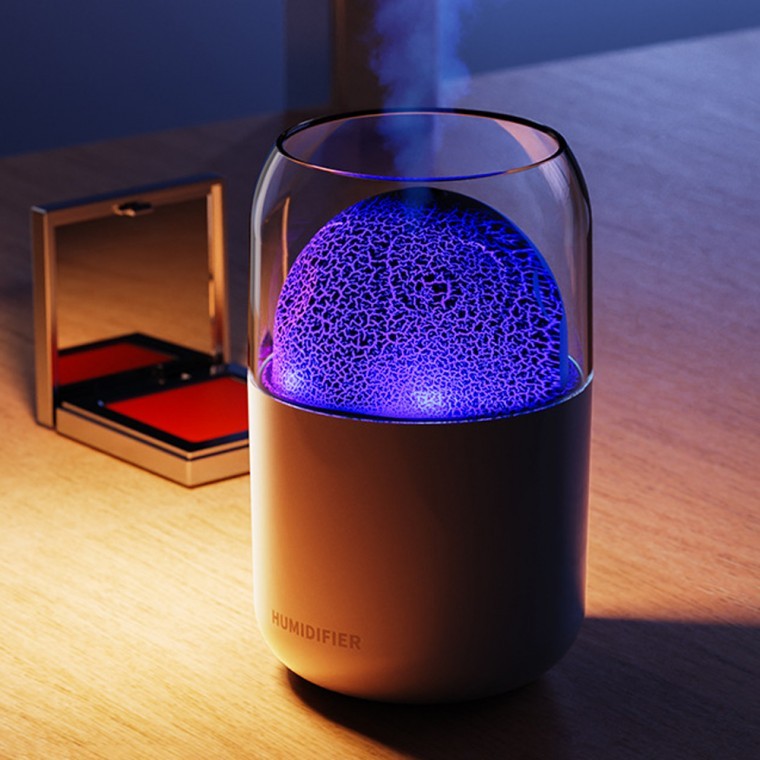 [Wellson] เครื่องเพิ่มความชื้น USB ไฟมู้ดไลท์ Volcano V3 (250ml) (สีขาว)