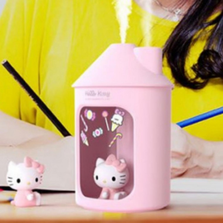 เครื่องเพิ่มความชื้นไฟมู้ดไลท์ลายการ์ตูน 1 ชิ้น แบบมินิสำหรับออฟฟิศ ตั้งโต๊ะ ไร้เสียง
