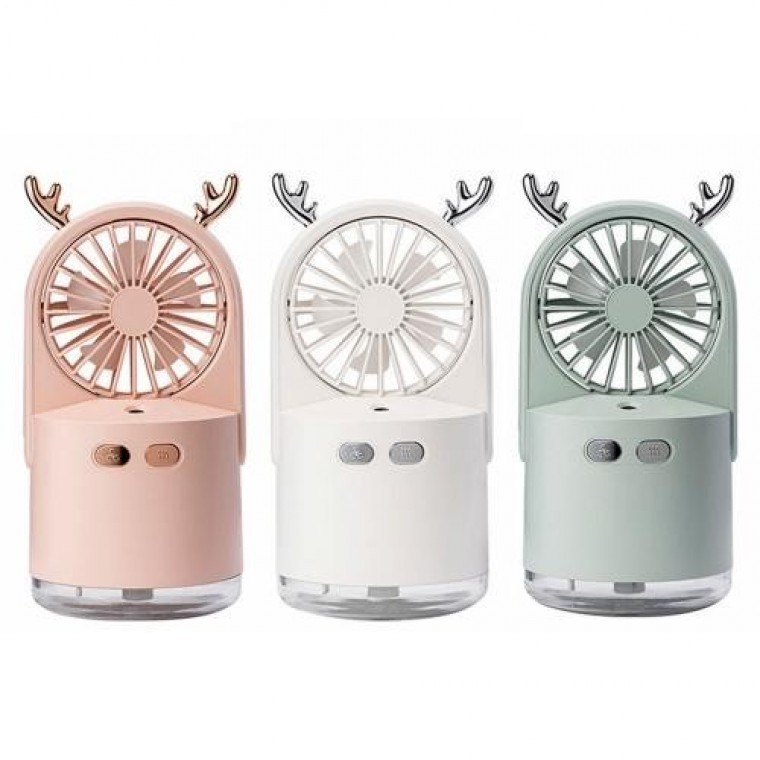 พัดลม HUMIDI แบบชาร์จได้ 3-in-1 เครื่องเพิ่มความชื้น ไฟมู้ดไลท์ 3 ฟังก์ชัน