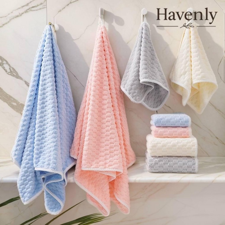 ชุดผ้าขนหนู Havenly สำหรับเซิร์ฟ สระว่ายน้ำ Velvet Cloud Veil แห้งเร็ว หนา ซับน้ำดี ของขวัญ น้ำหนักเบา