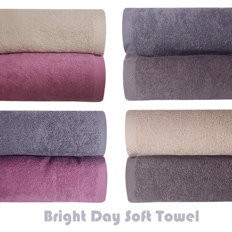 ผ้าขนหนูเช็ดหน้า Bright Day Hotel Line 2 ผืน/เซ็ต