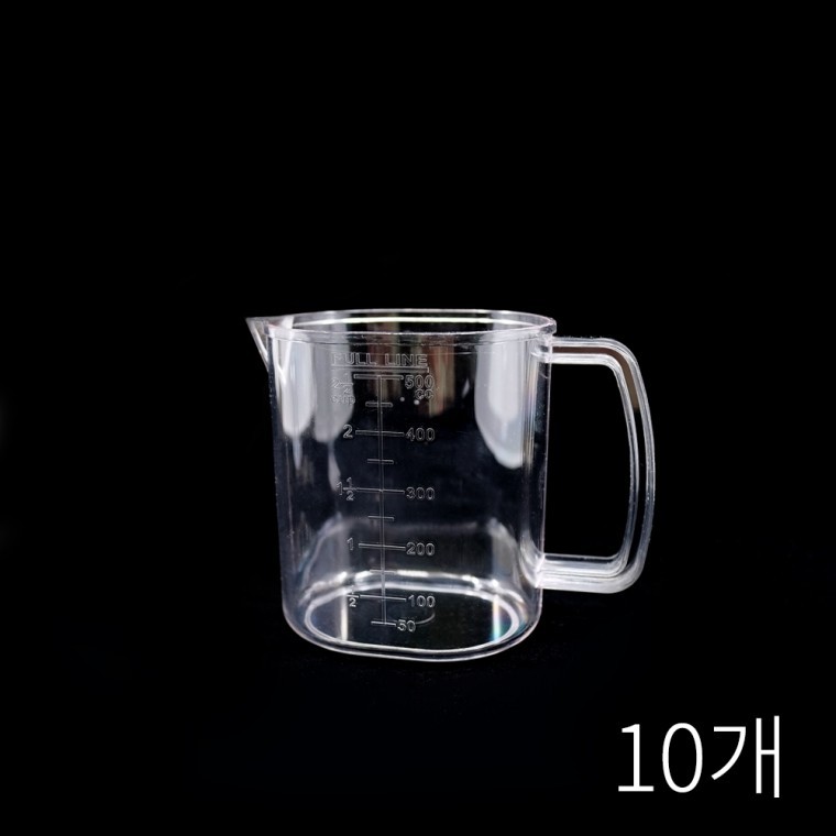 Snaji ชุดถ้วยตวงอะคริลิก (10 ชิ้น) 500 มล. 0.5 ลิตร