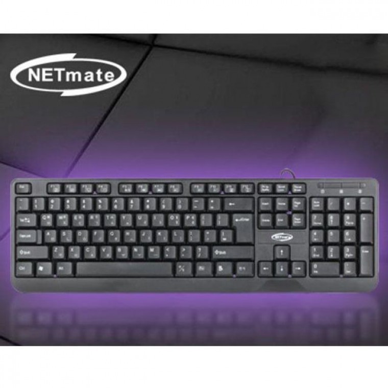 คีย์บอร์ดมัลติมีเดียมีสาย NETmate PS 2 สำหรับเกมมิ่ง
