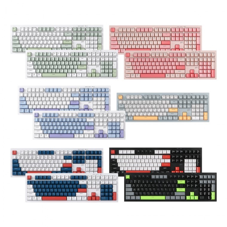 คีย์บอร์ดบลูทูธไร้สายกันน้ำเสียงเงียบ G-Cliker Office Pro WK50 Silent M RGB 108
