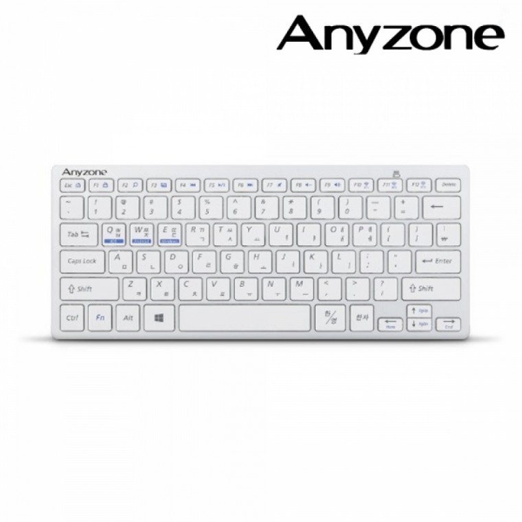 คีย์บอร์ดไร้สายบลูทูธขนาดเล็ก Anyzone 3 Channel Multi-Pairing (สีขาว) (ABT50)