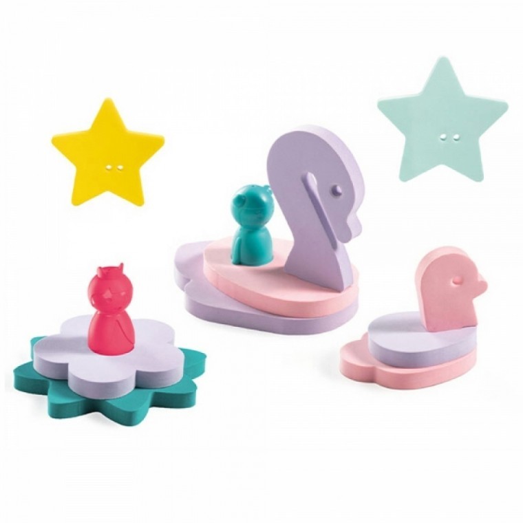 Cute บล็อกประกอบ 3 มิติสำหรับเล่นในอ่างอาบน้ำ (Fairy Pond)