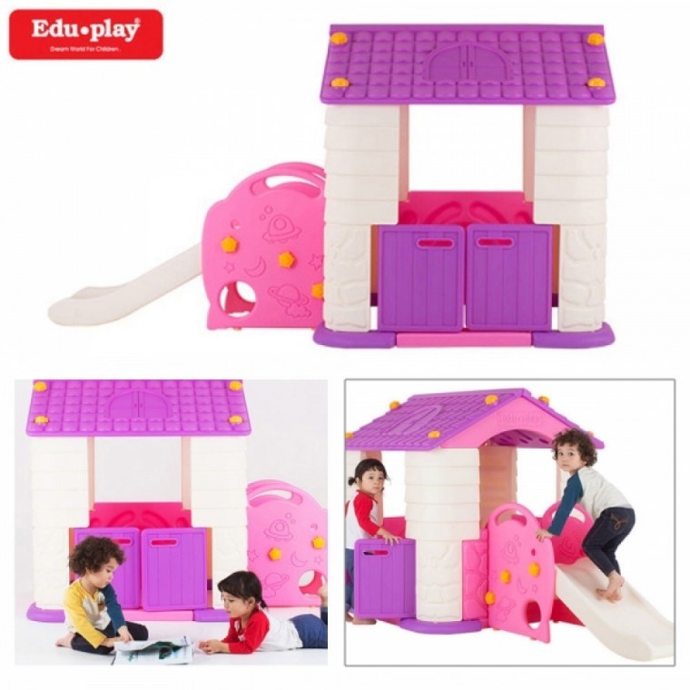 Edu Play House 3 บ้านสไลเดอร์ (สีม่วง)
