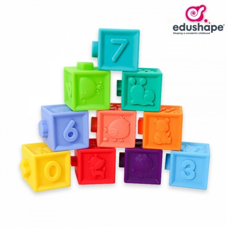 Edushape บล็อก Pop Block นุ่มนิ่ม 10 ชิ้น (970010)