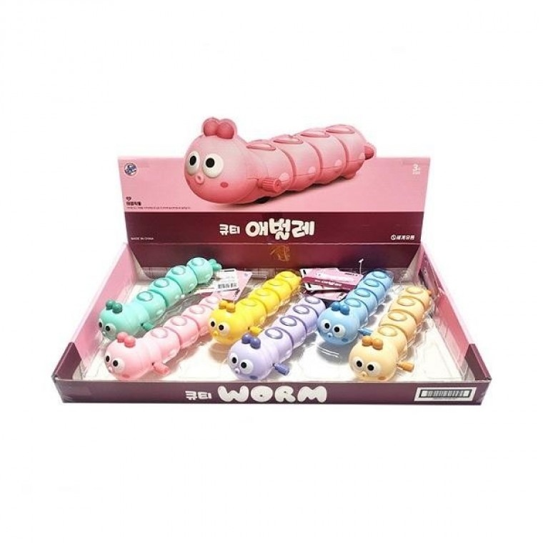 EA ตุ๊กตาหนอนมินิคาร์ Cutie 6 ชิ้น ของเล่นไขลานรูปหนอน