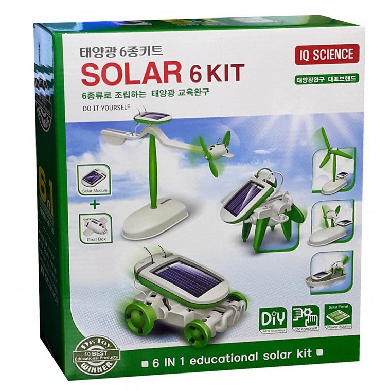 Solar 6-in-1 Kit โมเดลพลาสติก ของเล่นแปลงร่าง ของเล่นประกอบพลังงานแสงอาทิตย์