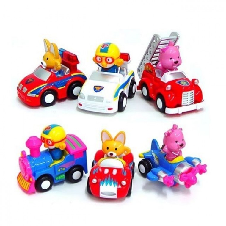 Pororo รถยนต์จิ๋ว (6 ชิ้น) Eddy Petty แบบ Pull Back