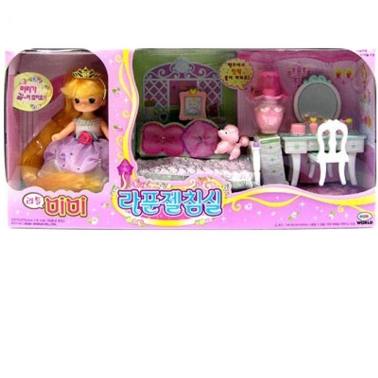 ห้องนอนราพันเซล Little Mimi โดย Mimi World ของขวัญของเล่นตุ๊กตาฟิกเกอร์สำหรับเด็ก