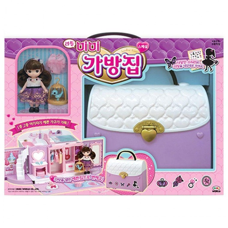 กระเป๋าบ้านสเปเชียล Little Mimi โดย Mimi World ของขวัญของเล่นตุ๊กตาฟิกเกอร์สำหรับเด็ก