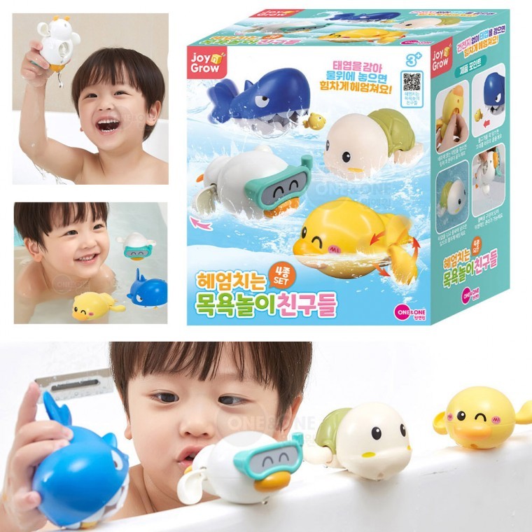 Joy & Grow ชุดของเล่นอาบน้ำเด็ก เพื่อนนักว่ายน้ำ 4 แบบ