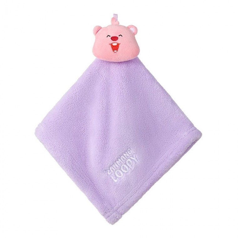 ผ้าขนหนูเช็ดมือ (สีม่วง) ตุ๊กตา Loopy