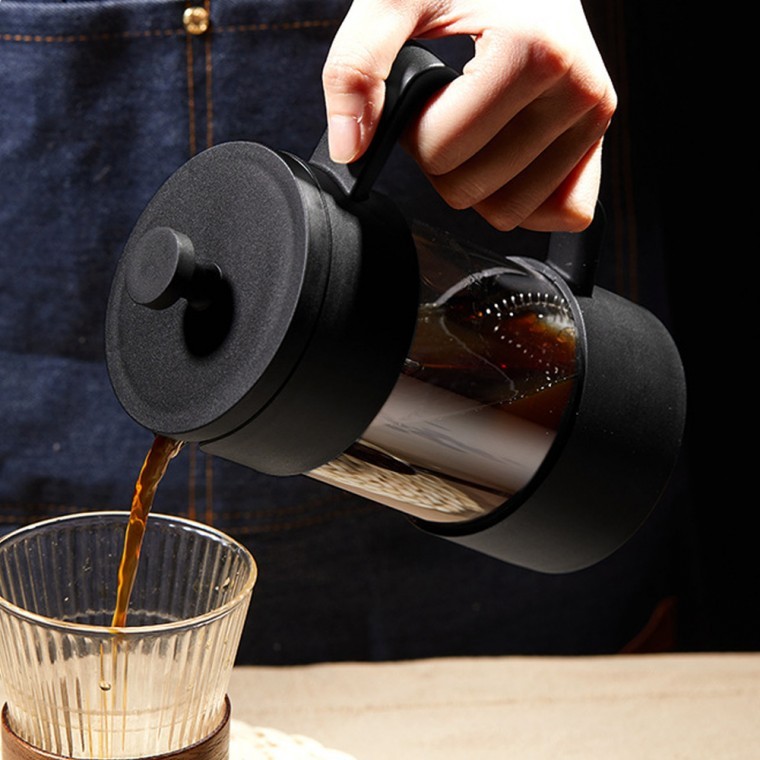 เครื่องชงกาแฟ French Press สำหรับสกัดกาแฟและตีฟองนม