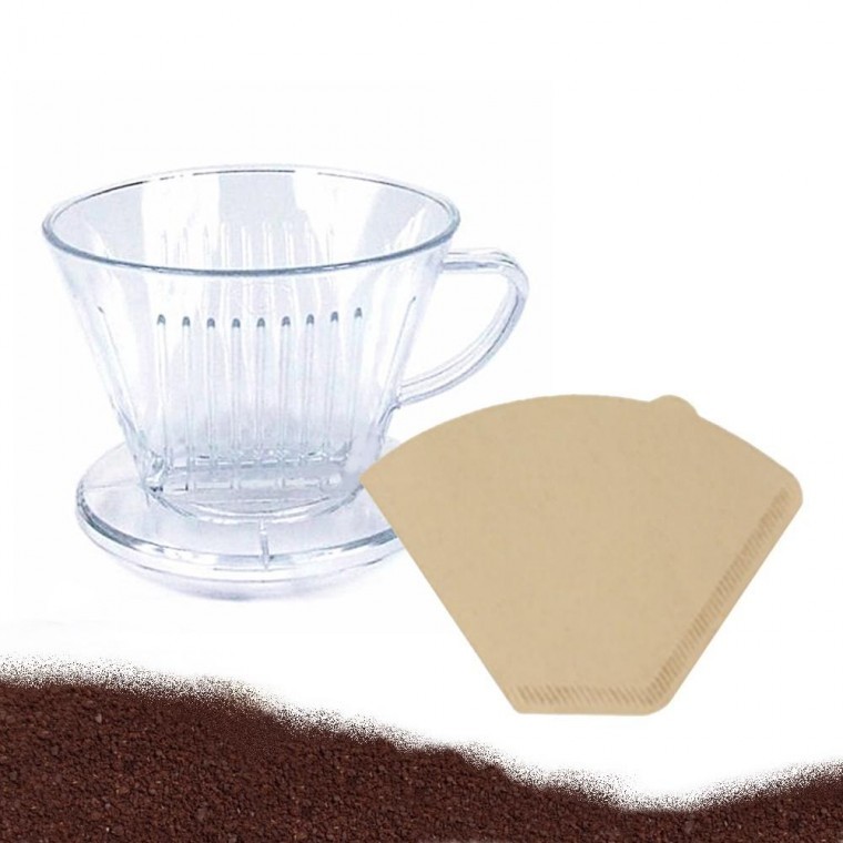 ที่ดริปกาแฟแบบ Pour-over พร้อมกระดาษกรอง 40 แผ่น