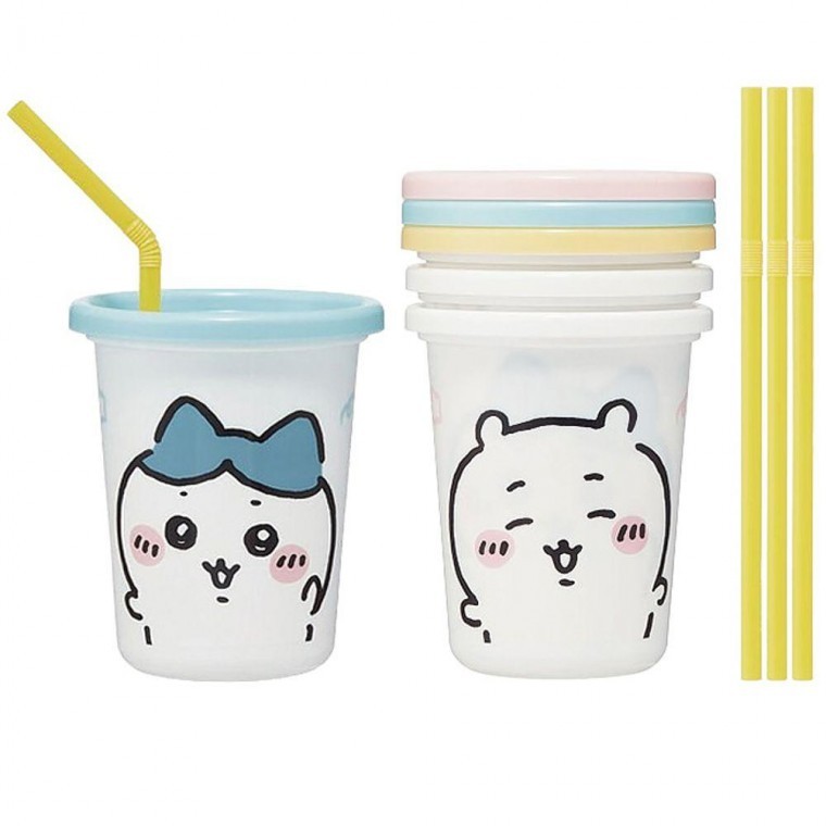 แก้วน้ำพร้อมหลอด Chiikawa 320 มล. ชุด 1 แก้ว 3 หลอด