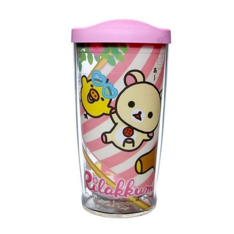 แก้วน้ำเด็ก Ecozen Apeach สีชมพู 350 มล.