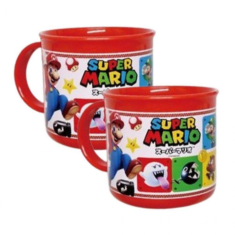 ชุดแก้วน้ำมีหูหิ้ว Super Mario 200 มล. 2 ชิ้น