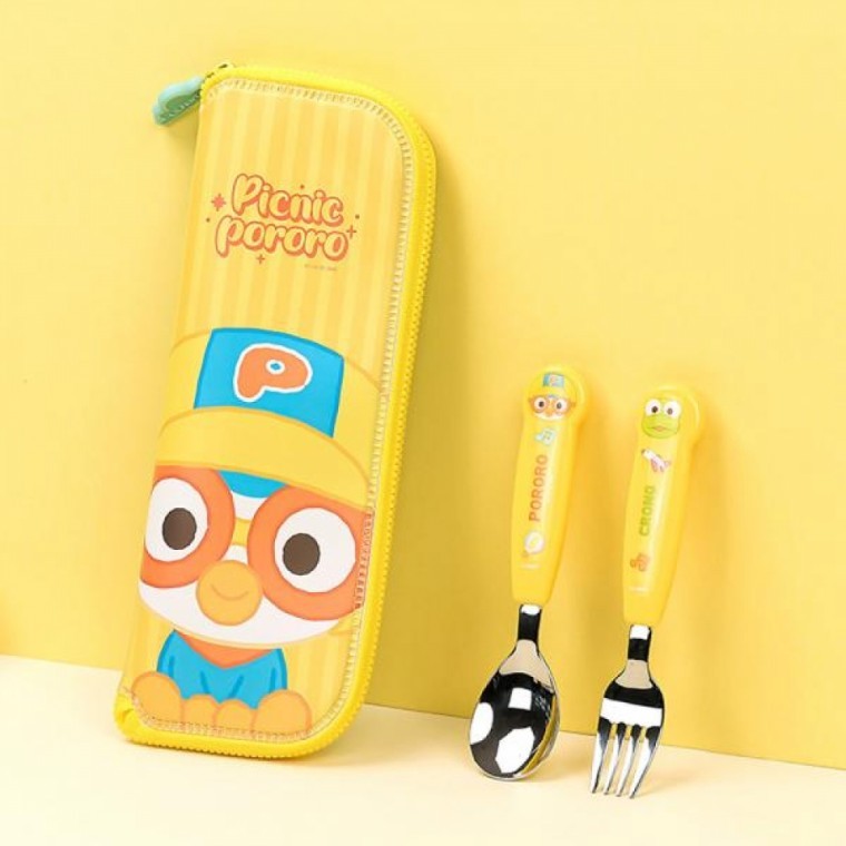 ชุดช้อนส้อมพร้อมซิป Pororo