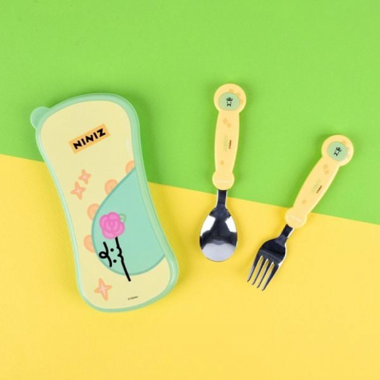 ชุดกล่องช้อนส้อม Easy Wash Kakao Niniz