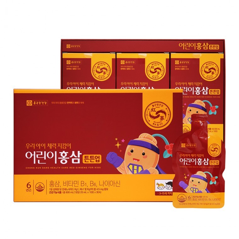 โสมแดงสำหรับเด็ก 20มล. x 30ซอง จงกึนดังสุขภาพ/ จัดส่งวันเดียวกัน