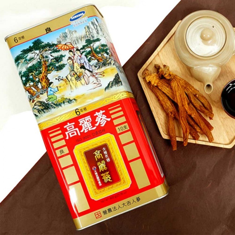 โสมยางซัม 6 ปี โสมแดงเกาหลี 20 หัว 150g โสมแดงแห้ง โสมแท้