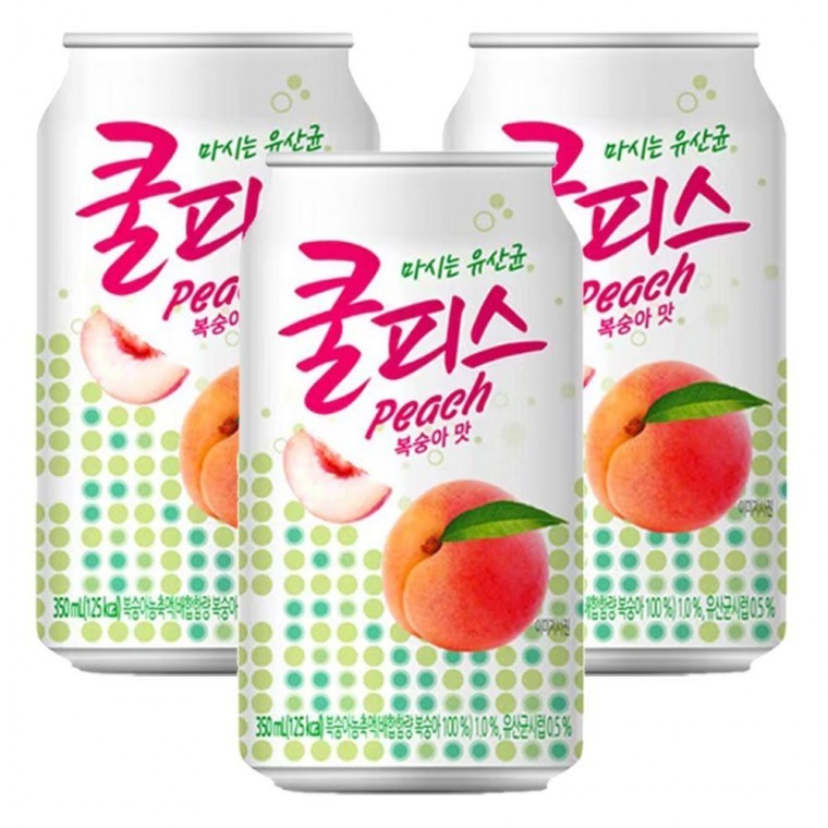 Coolpis Peach 350ml x 48 กระป๋อง (24 กระป๋อง x 2 กล่อง)