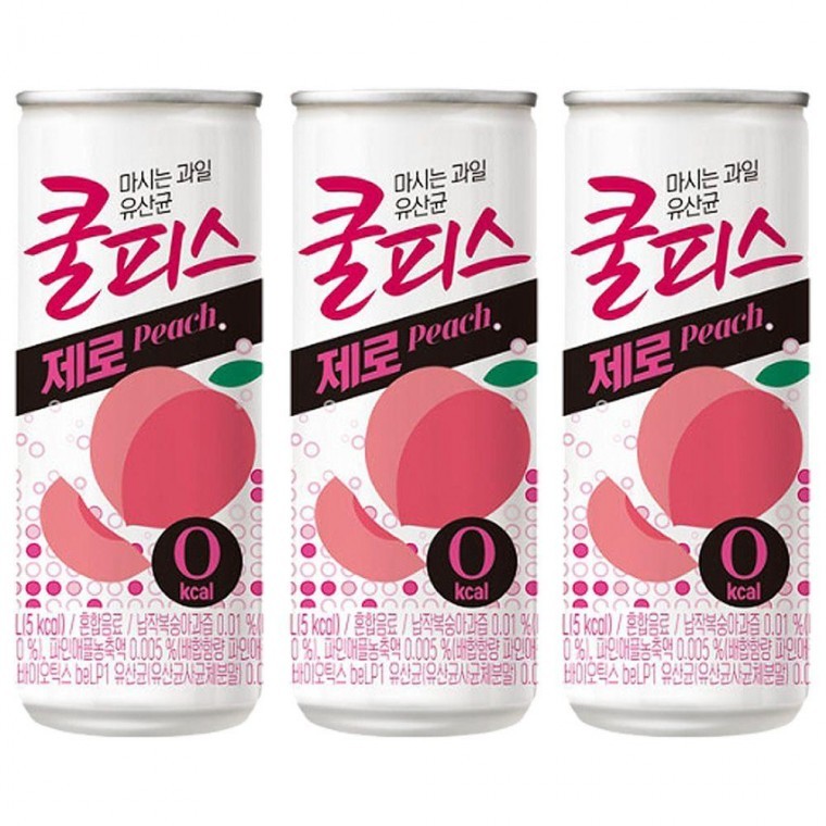 Coolpis Zero Peach 230ml x 60 กระป๋อง (30 กระป๋อง x 2 กล่อง)