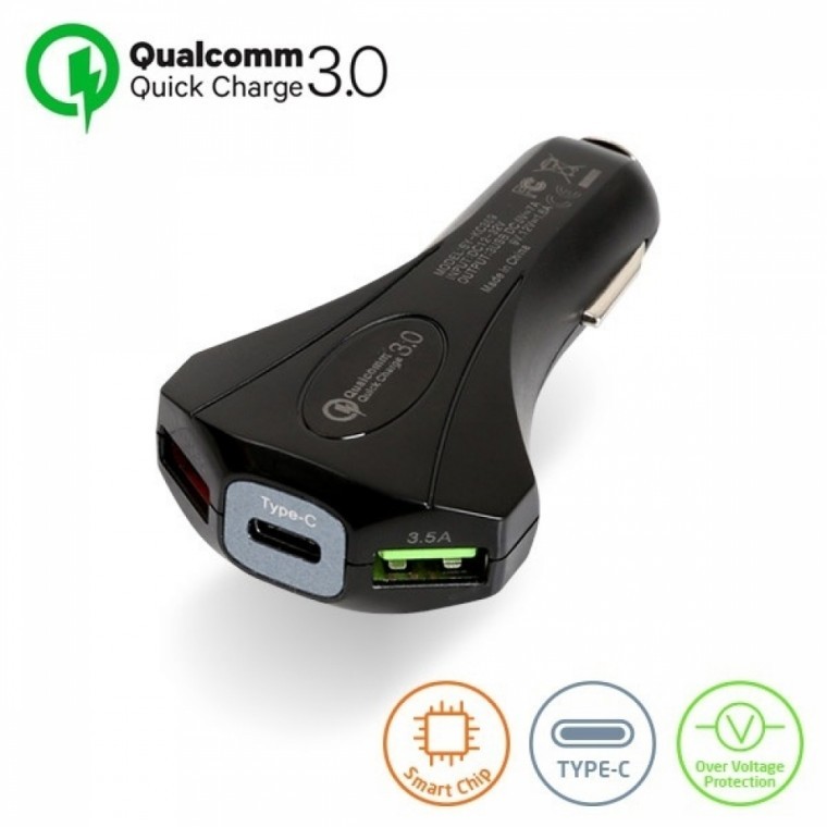 อุปกรณ์เสริมรถยนต์ Keon Smart Quick Charge 3 Type Socket KC369