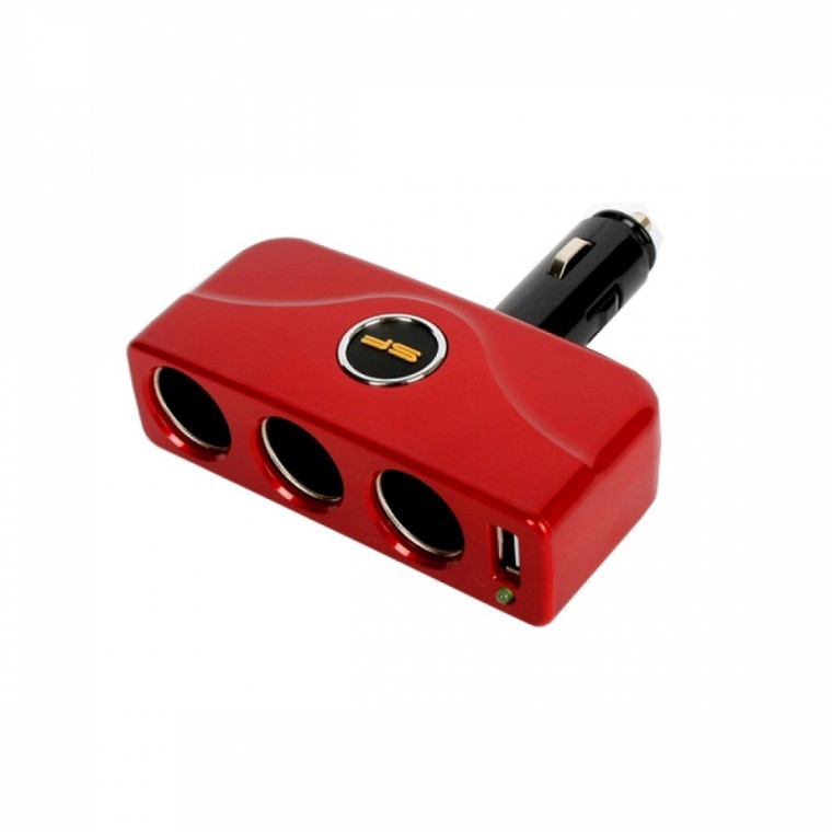 ซ็อกเก็ตที่จุดบุหรี่มัลติ USB DIY 3 ช่อง