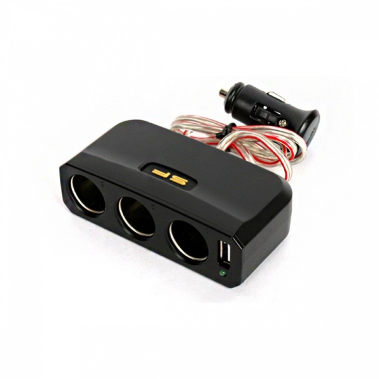 ซ็อกเก็ตที่จุดบุหรี่มัลติ Toss USB 3 ช่อง