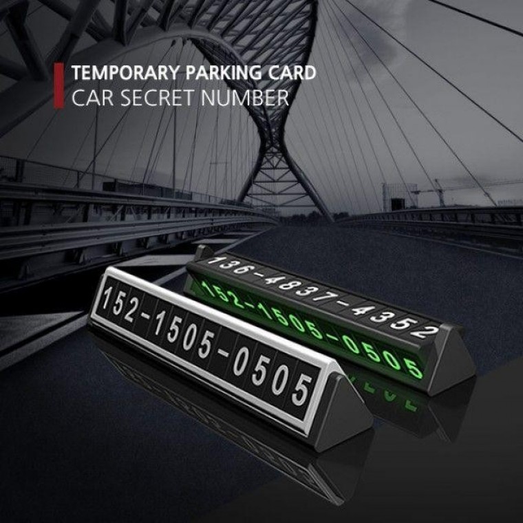 ป้ายเบอร์โทรศัพท์สำหรับจอดรถแบบพรีเมียมสำหรับรถยนต์เพื่อความเป็นส่วนตัว ป้ายเบอร์โทรศัพท์แบบเรืองแสง