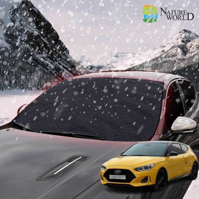 ผ้าคลุมกันฝ้ากระจกหน้ารถยนต์ Veloster รุ่นพรีเมียมเกาหลี สำหรับทุกฤดู แบบสั่งตัด แบบธรรมดา พร้อมกระเป๋าจัดเก็บ