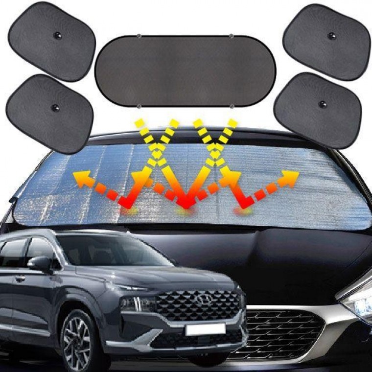 ชุดม่านกันแดด 6 ชิ้นสำหรับ The New Santa Fe สำหรับรถนอนในรถยนต์
