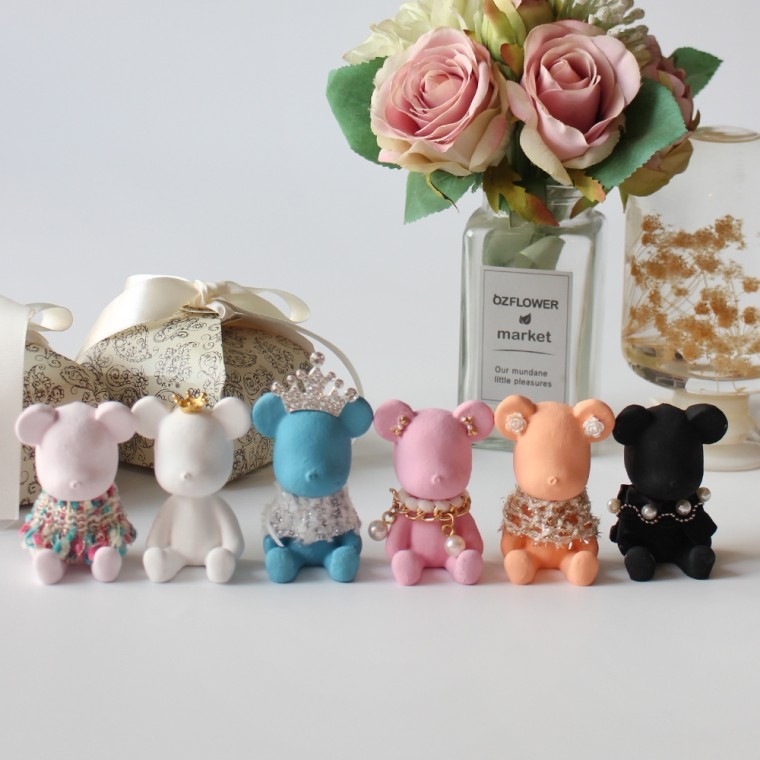 ตุ๊กตาหมี Bricks Stone Diffuser แบบช่องแอร์ Diffuser ในห้องสำหรับรถยนต์ หมี Diffuser 12 ชนิดพร้อมชุดน้ำมันหอมระเหย ของขวัญขึ้นบ้านใหม่