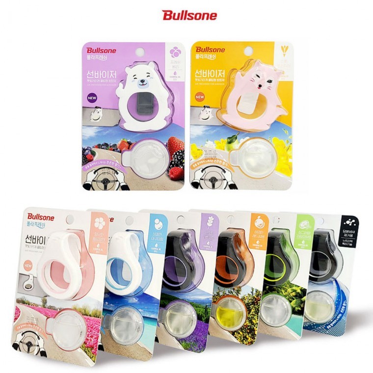 Bullsone Polar Family Polar Fresh น้ำหอมปรับอากาศแบบคลิปหนีบที่บังแดด 4 มล. ดับกลิ่นสำหรับรถยนต์ ดับกลิ่นบุหรี่