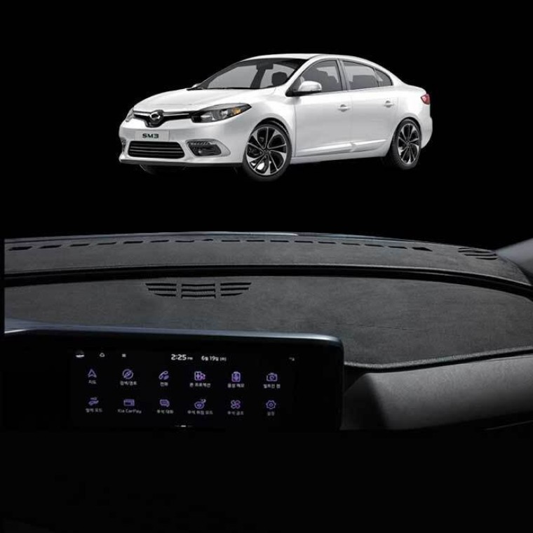 แผ่นปิดหน้าปัด Suede Non-Slip สำหรับรถยนต์ Renault SM3