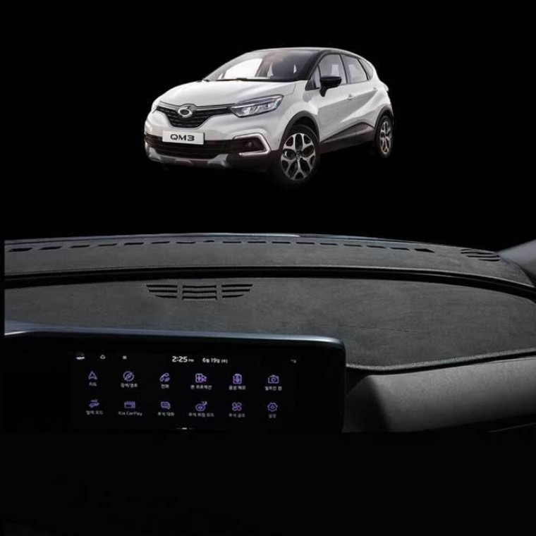 แผ่นปิดหน้าปัด Suede Non-Slip สำหรับรถยนต์ Renault QM3