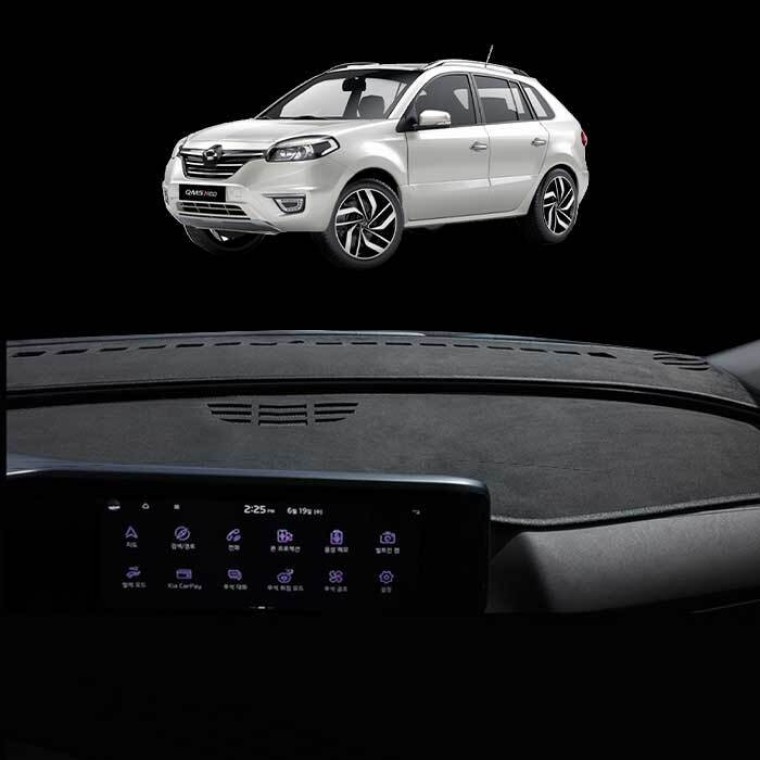 แผ่นปิดหน้าปัด Suede Non-Slip สำหรับรถยนต์ Renault QM5