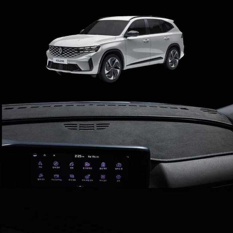 แผ่นปิดหน้าปัด Suede Non-Slip สำหรับรถยนต์ Renault Koleos