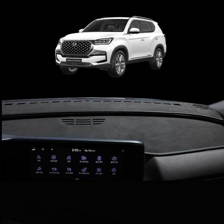 แผ่นปิดหน้าปัด Suede Non-Slip สำหรับรถยนต์ Rexton