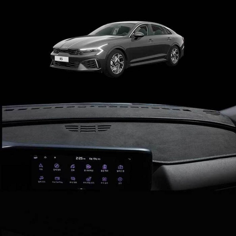 แผ่นปิดหน้าปัด Suede Non-Slip สำหรับรถยนต์ Kia K5